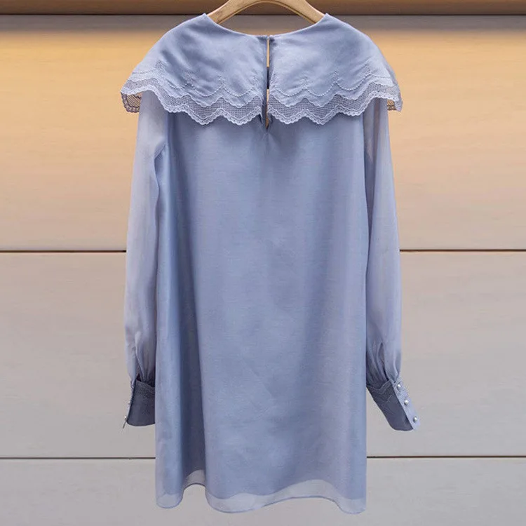 DEAT 2020 New Summer Women Clothes Ruffles Lantern Sleeves Chiffon Sweet Girl's Long Shirt Female Dresses Tide WF06905l | Женская