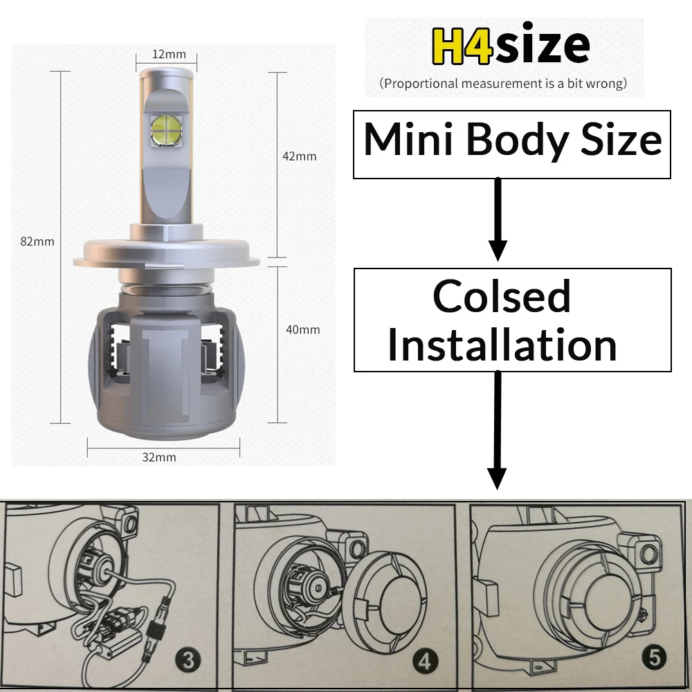 Светодиодные лампы для фар XHP70 H7 6000K H4 H11 автомобильные мотоциклетные HB3 9005 HB4 9006 9012
