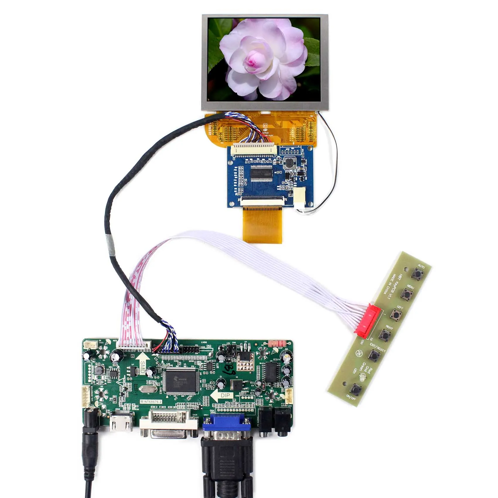 

Плата контроллера аудио ЖК-дисплея H DMI DVI VGA 3,5 дюйма 800x600 VS035SD1 ЖК-экран 50pin FPC коннектор подсветка WLED