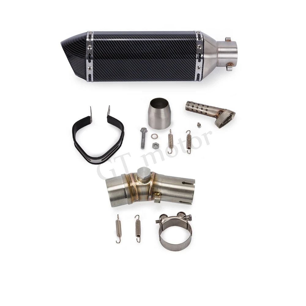 Motorcycle Slip On Middle Pipe Link Muffler Exhaust System For Kawasaki Ninja 650 ER6N ER6F 2009-2016 Slip-On with | Автомобили и