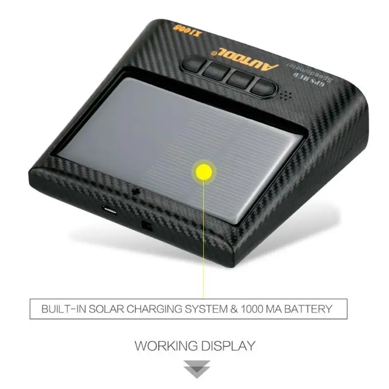 AUTOOL X100S Универсальный Автомобильный HUD gps Спидометр миль в час) или км/ч