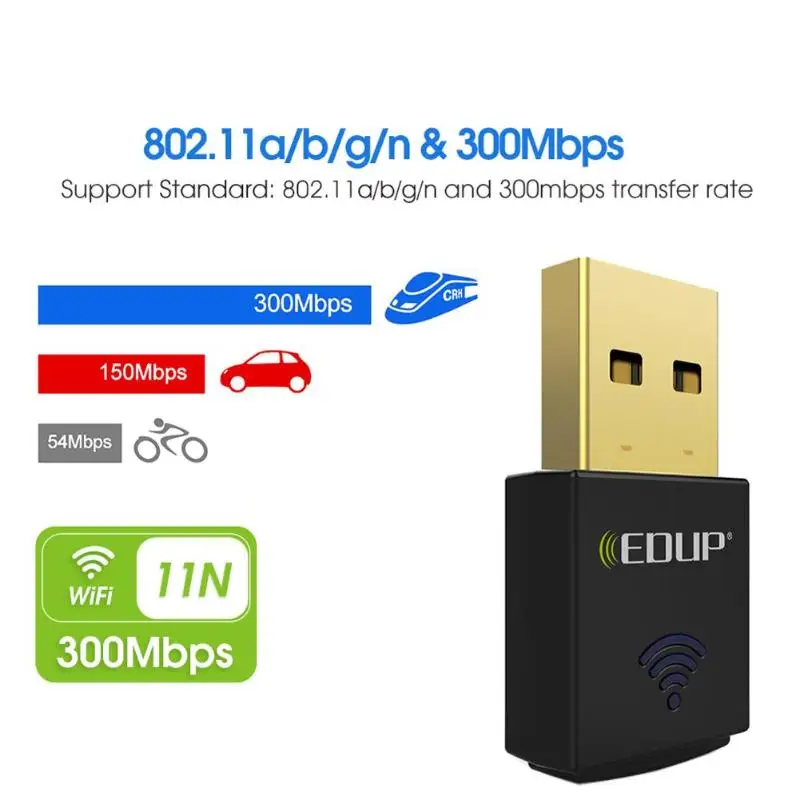 EDUP EP-N1557 мини-usb Wi-Fi адаптер 300Mbs беспроводной WiFi приемник режим AP |