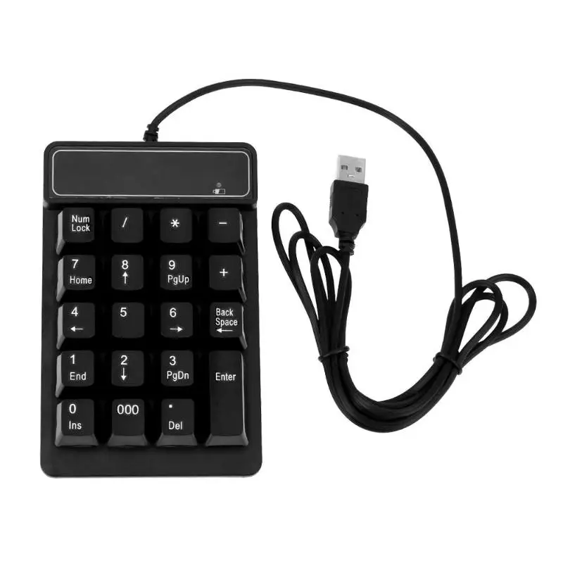 2019 новая мини USB Проводная 19 клавиатура и клавиши механические ощущения
