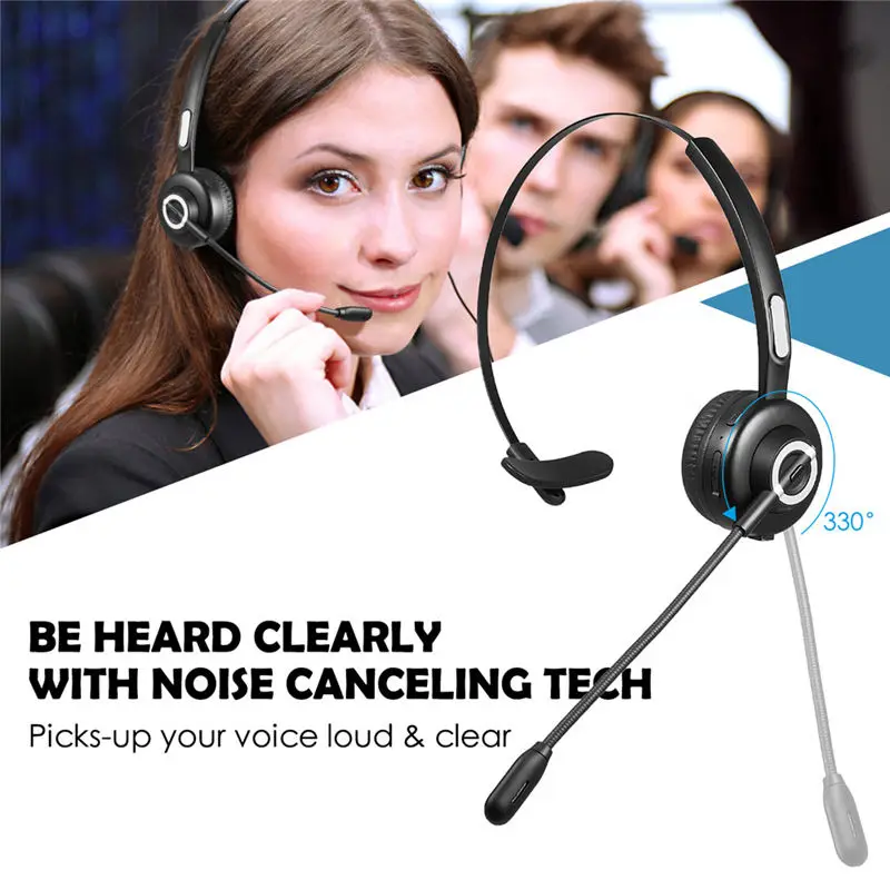 Bluetooth гарнитура офисная беспроводная для сотового телефона Cvc6.0 шумоподавление