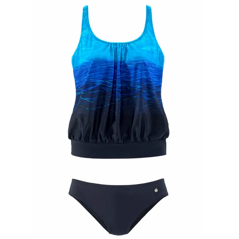 

2019 New Sexy Women Gradient Printing Bikini Set Summer Sleeveless Push Up Swimsuit Separate Two Pieces Swimwear Bathing Suit