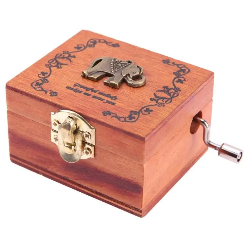 Ретро деревянные музыкальные шкатулки город неба винтажные изысканные ручные
