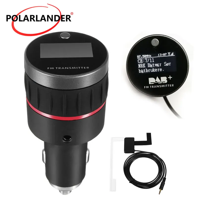 Тюнер приемник FM передатчик автомобильный прикуриватель DAB радио с 5 в 2 4 А USB