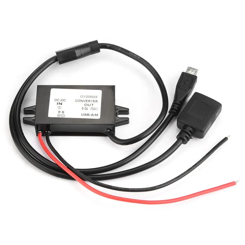 DC 12V to 5V 3A USB A/M понижающий преобразователь модуль питания 2019 новый стиль мода