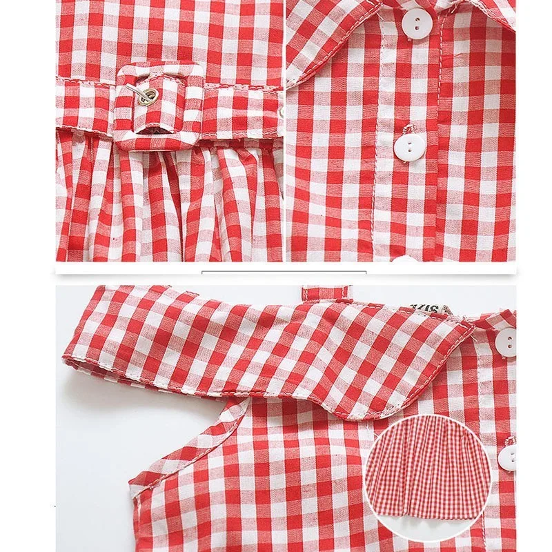 School Children Cotton Dress Baby Princess Clothing With Belt Teenage Girl Child Dresses Summer Red Black 2019 New Kids Clothes | Детская