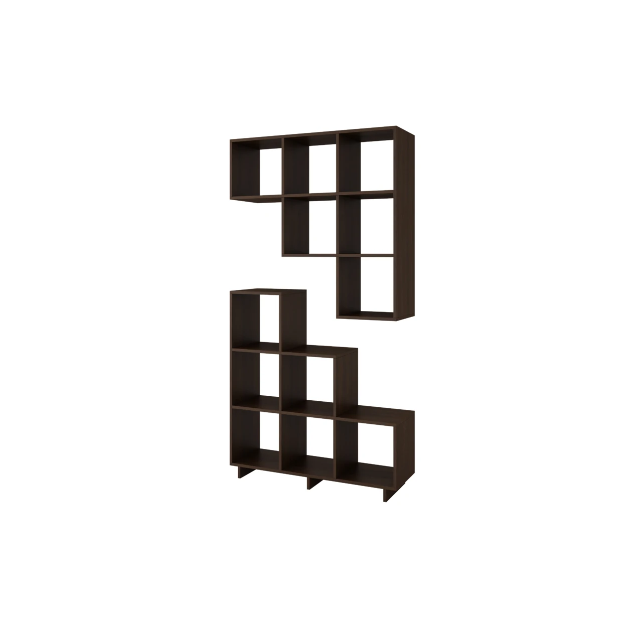 2-26AMC49 Cascavel лестница Кабби с 6 куб полки в белом. Набор из 2 | Дом и сад