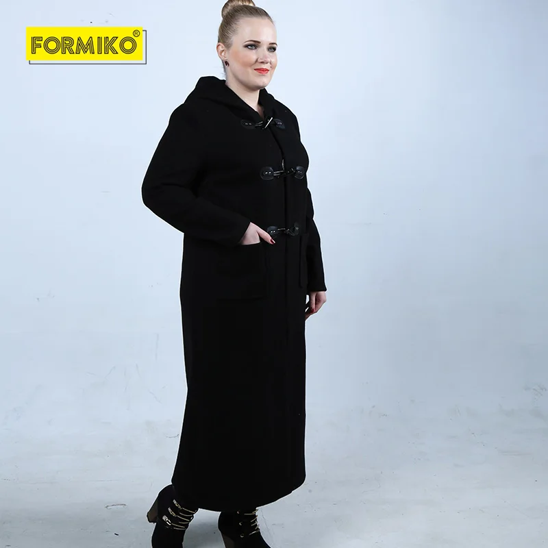 Formiko Новинка 2019 ветровка весна-осень 4XL. Женское повседневное пальто дафлкот с