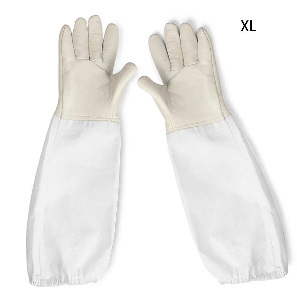 Перчатки для пчеловода 1 пара защитные рукава тонкие мягкие из искусственной