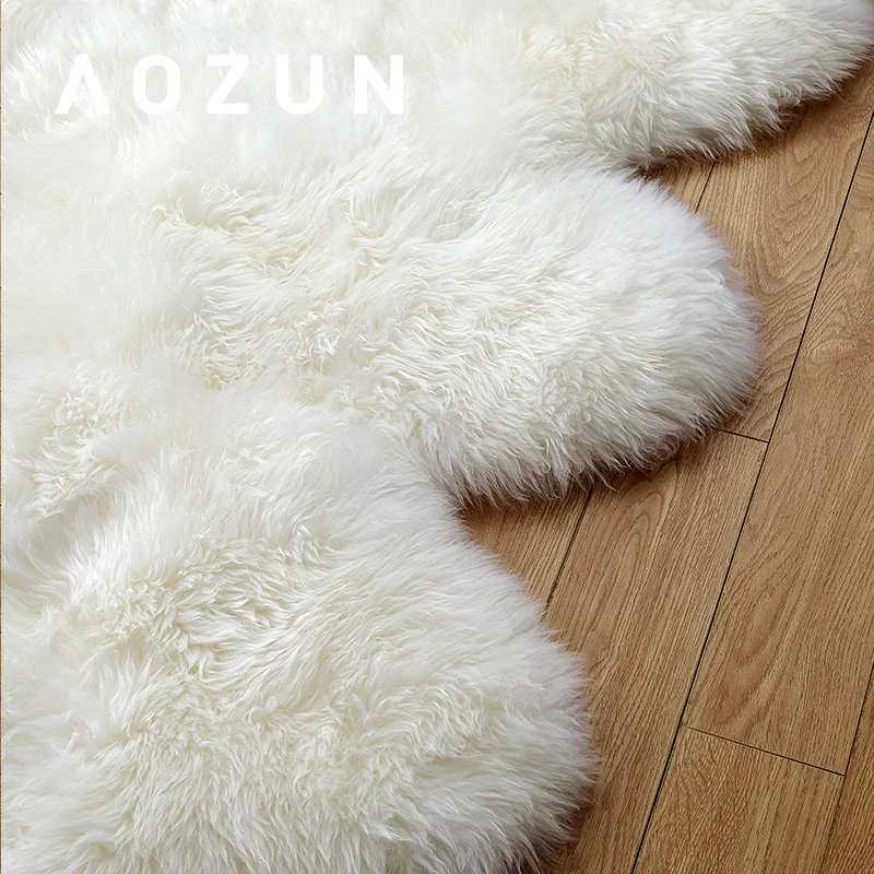 AOZUN 6P натуральный ковер из овчины для домашнего декора 100% овечья кожа в гостиную
