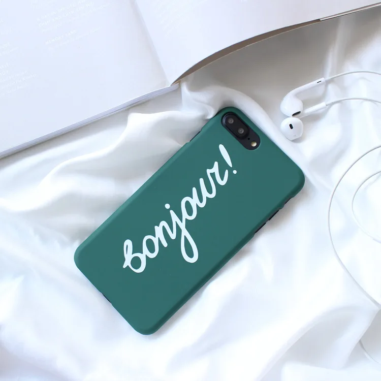 XINDIMAN Bonjour чехол для iphone7 задняя крышка Жесткий Пластиковый Чехол iphoneX зеленый