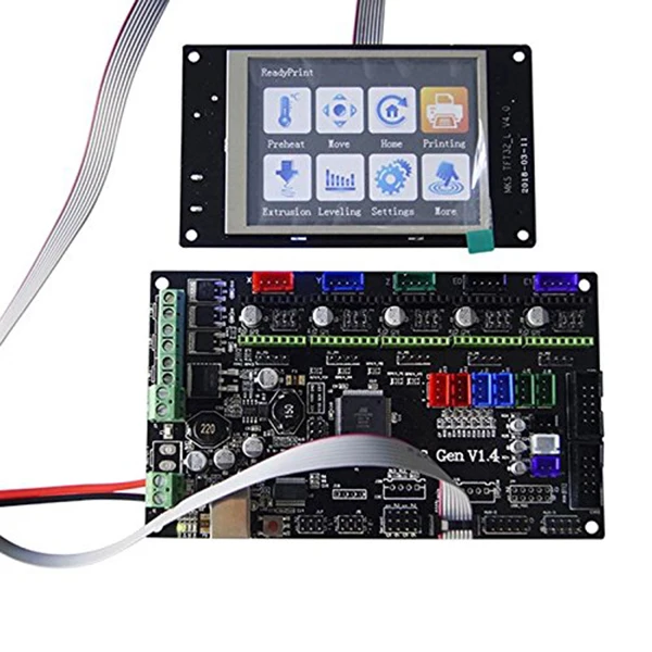 MKS GEN V1.4 + TFT32 сенсорный экран 3d принтер DIY стартовый комплект с кабелем совместимый