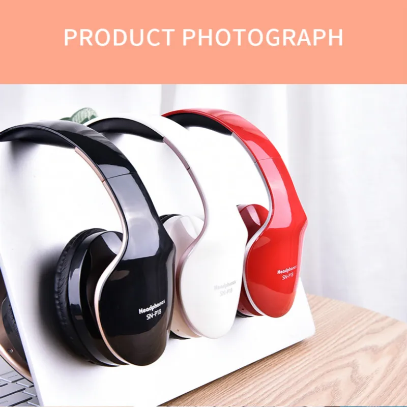Беспроводные наушники Bluetooth гарнитура Складные стерео спортивные Игровые с