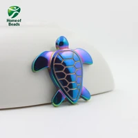 hot sale fashion hematite rainbow tortoise pendant accessories diy accessories hp1112