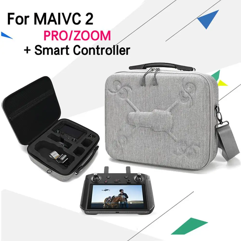 2019 DJI Mavic2 With Screen Storage Case Mavic 2 Pro Bag Zoom Shoulder Portable Waterproof Suitcase Black/Grey | Электроника