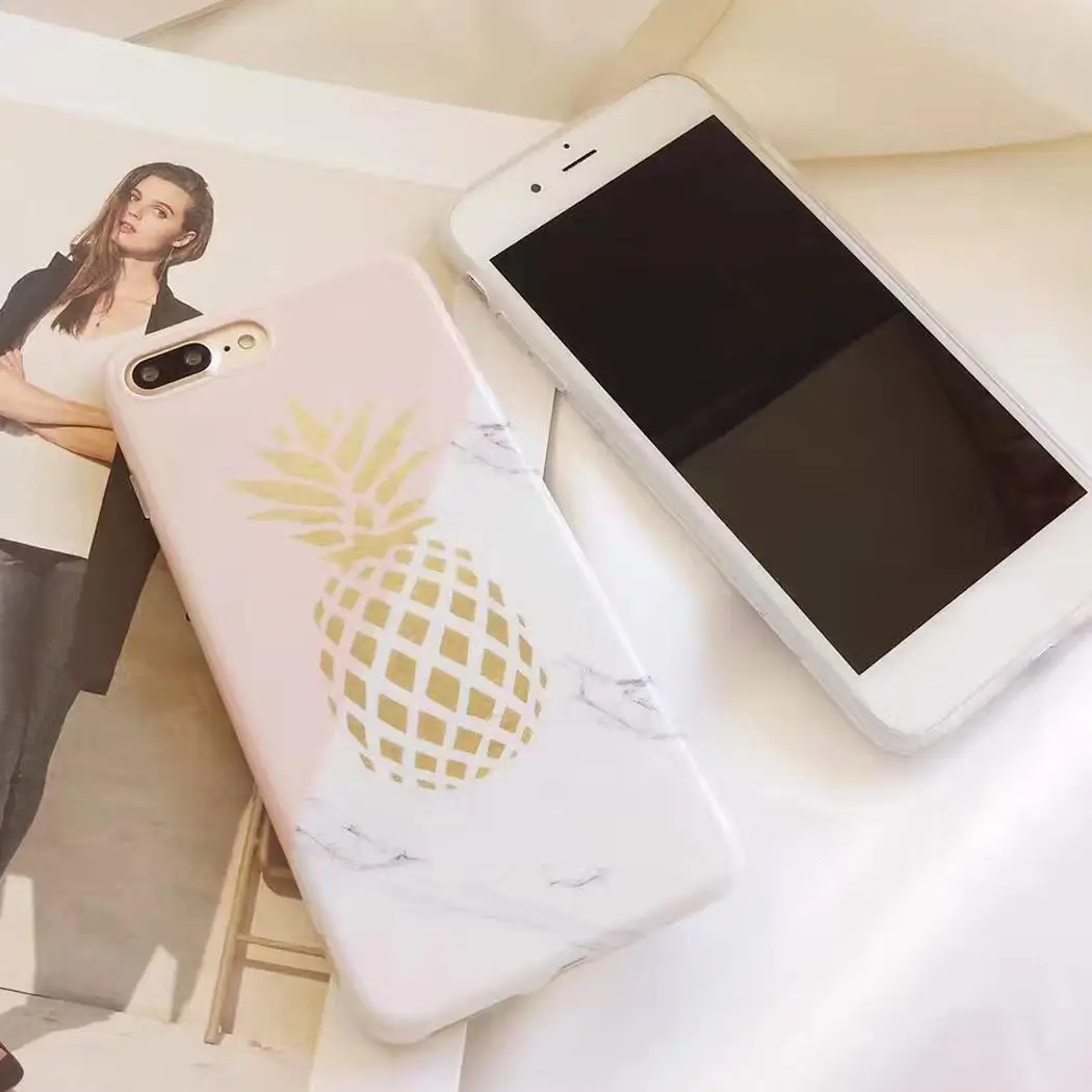 Creative Fashion Pineapple Pattern Anti-fall Phone Case Easy to install and remove. Back Cover Soft For iPhone |