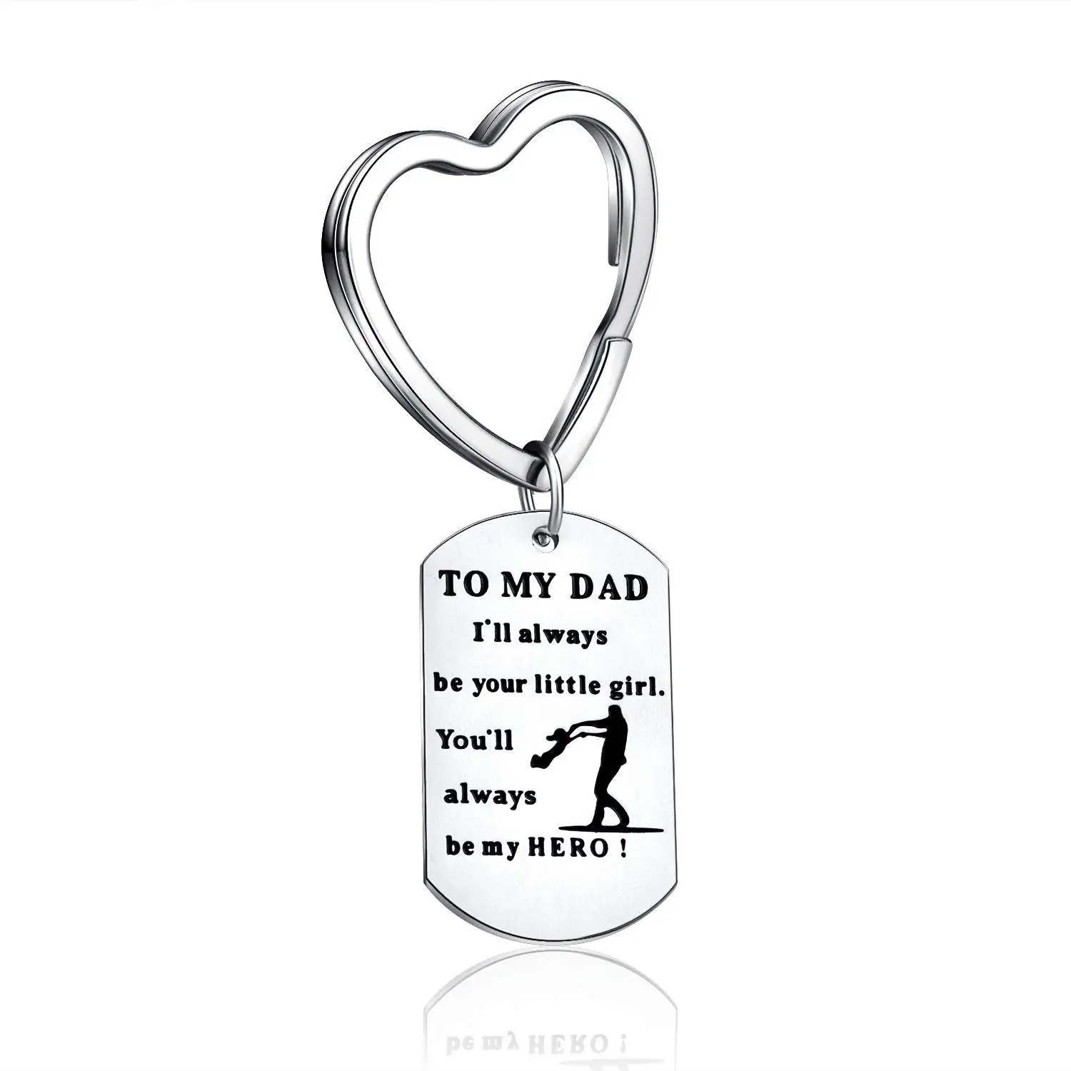 Новый брелок в форме сердца с пряжкой и кисточками виде для папы я всегда буду