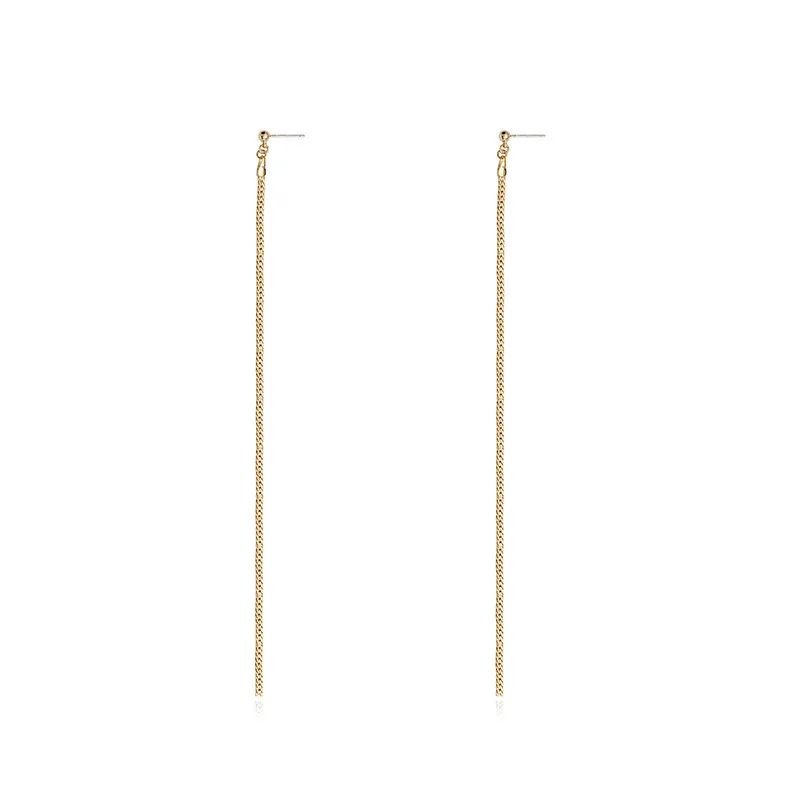Earrings Woman Tide Long Ear Line Metal Cold Wind Eardrop Personality Exaggeration Earring | Украшения и аксессуары