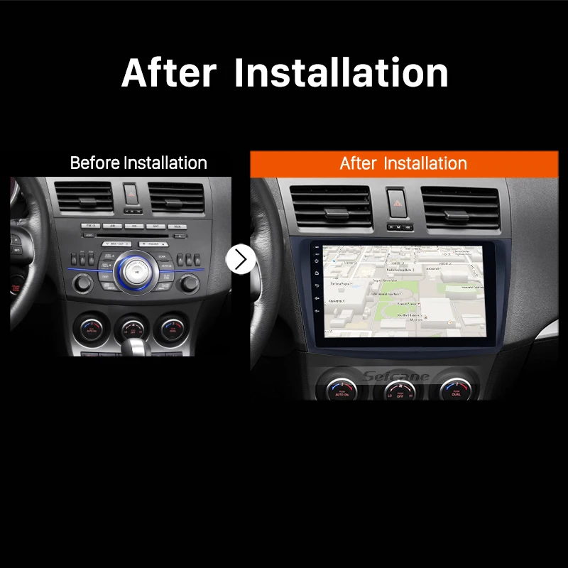 

Seicane Android 8.1 Car Radio GPS Multimedia Unit Player 2Din For 2009 2010 2011 2012 MAZDA 3 9 Inch Wifi Bluetooth Radio GPS