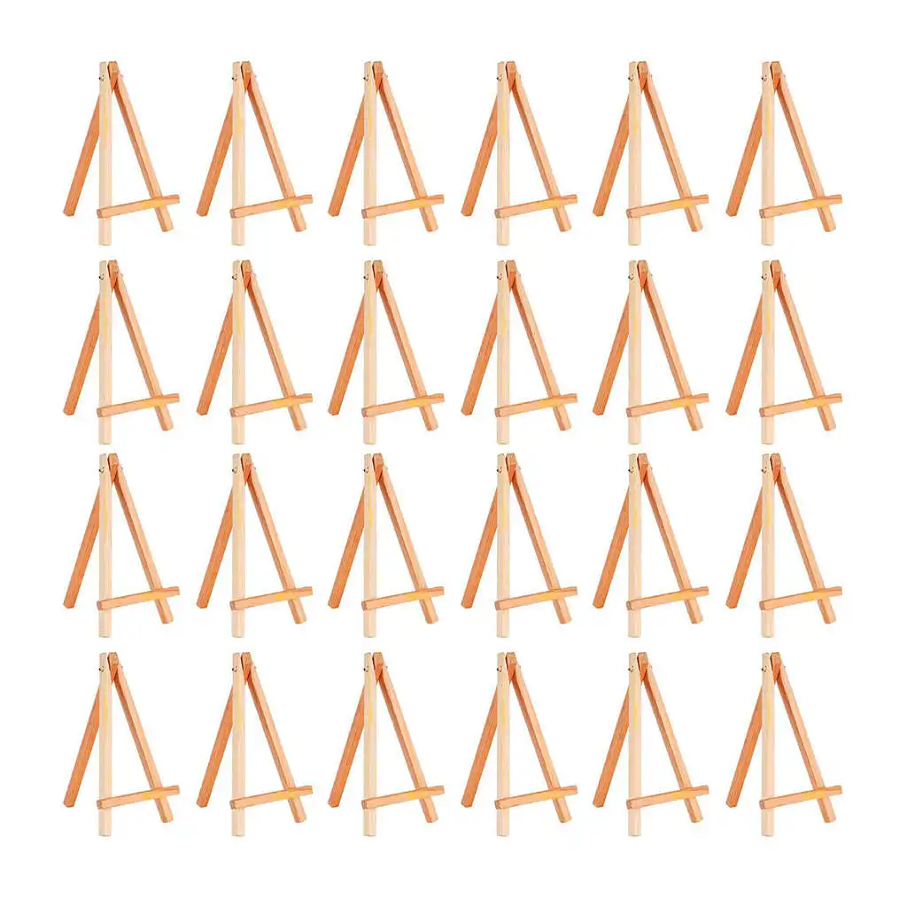 24 упаковки мини деревянный дисплей Easel Wood набор для живописи ремесла небольшие