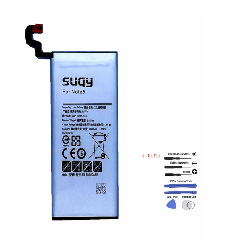 Suqy EB BN920ABE аккумулятор для телефона Samsung Galaxy Note 5 N9200 N920t N920c SM N9208 Сменные