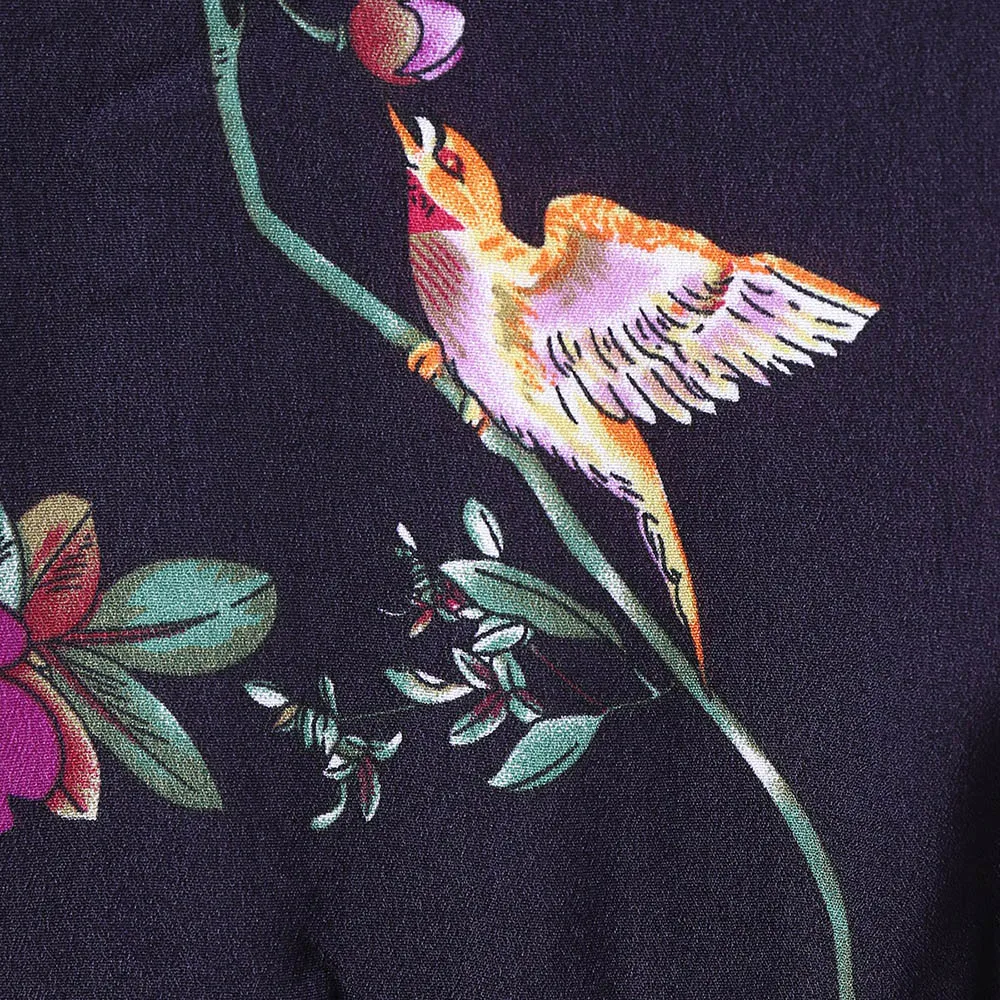 Женское ТРАПЕЦИЕВИДНОЕ ПЛАТЬЕ большого размера плюс с рюшами цветочным принтом