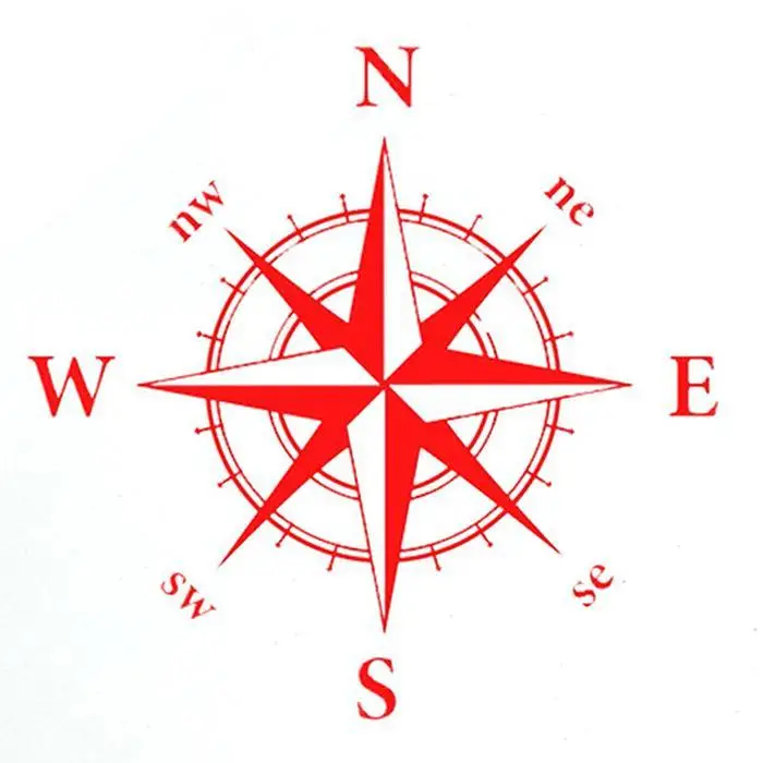Sailnovo 1pc 50cm Funny Car Stickers PVC Compass Navigation Pattern Film Body Sticker Decals Pasters Decoration Styling | Автомобили и