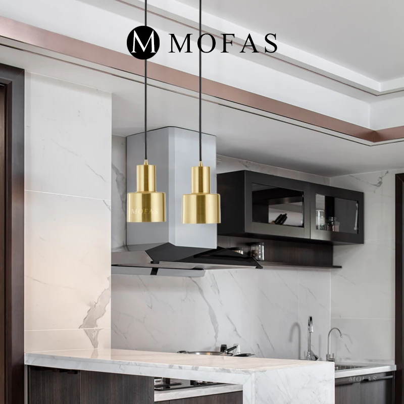 MOFAS modern light luxury LED E27 lamp gold single head chandelier restaurant bedroom bedside | Освещение