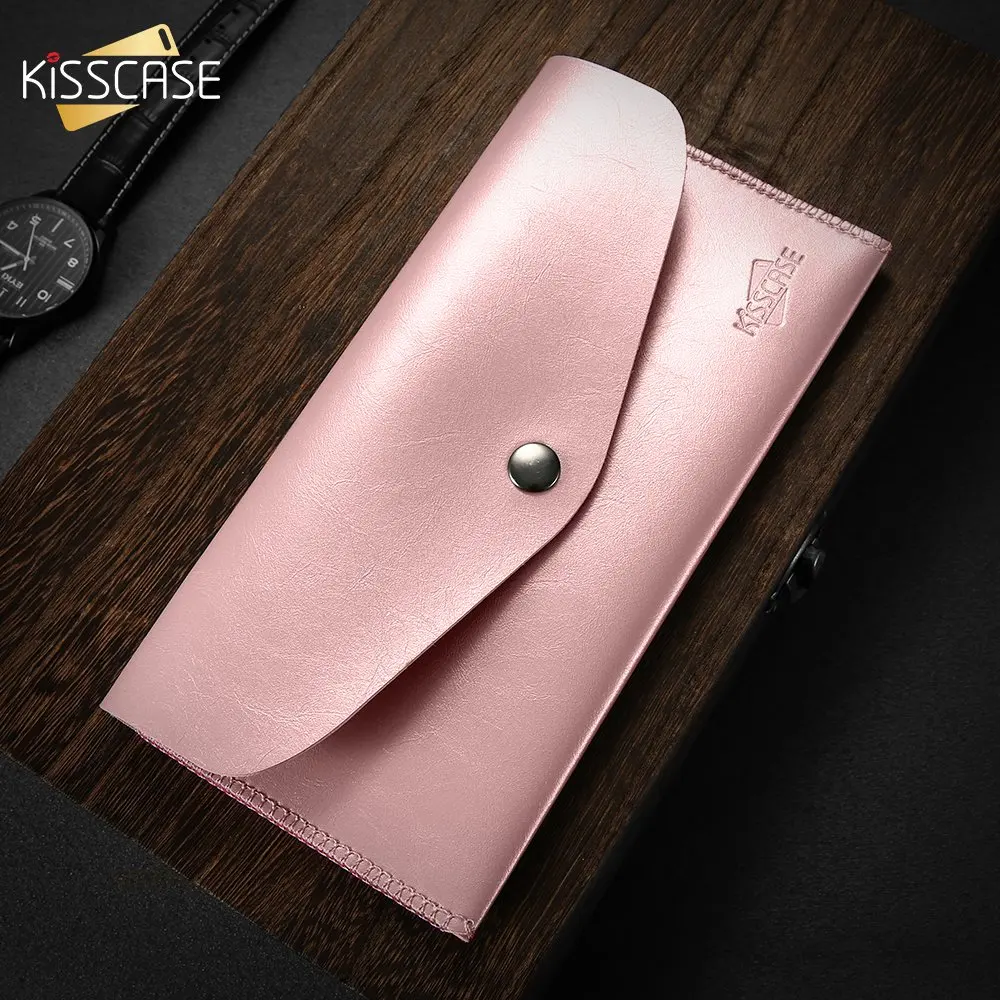 Универсальный чехол кошелек KISSCASE для iPhone X 8 7 6s 6 Plus с двойной машиной кожаный Samsung