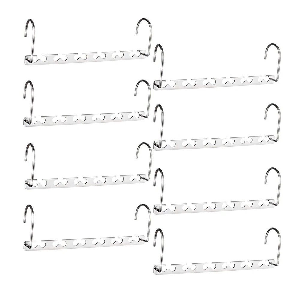 10.5 Inch Closet Space Saving Wardrobe Clothing Magic Hangers Oragnizer Heavy Chrome Updated Hook Design Pack of 8 | Дом и сад