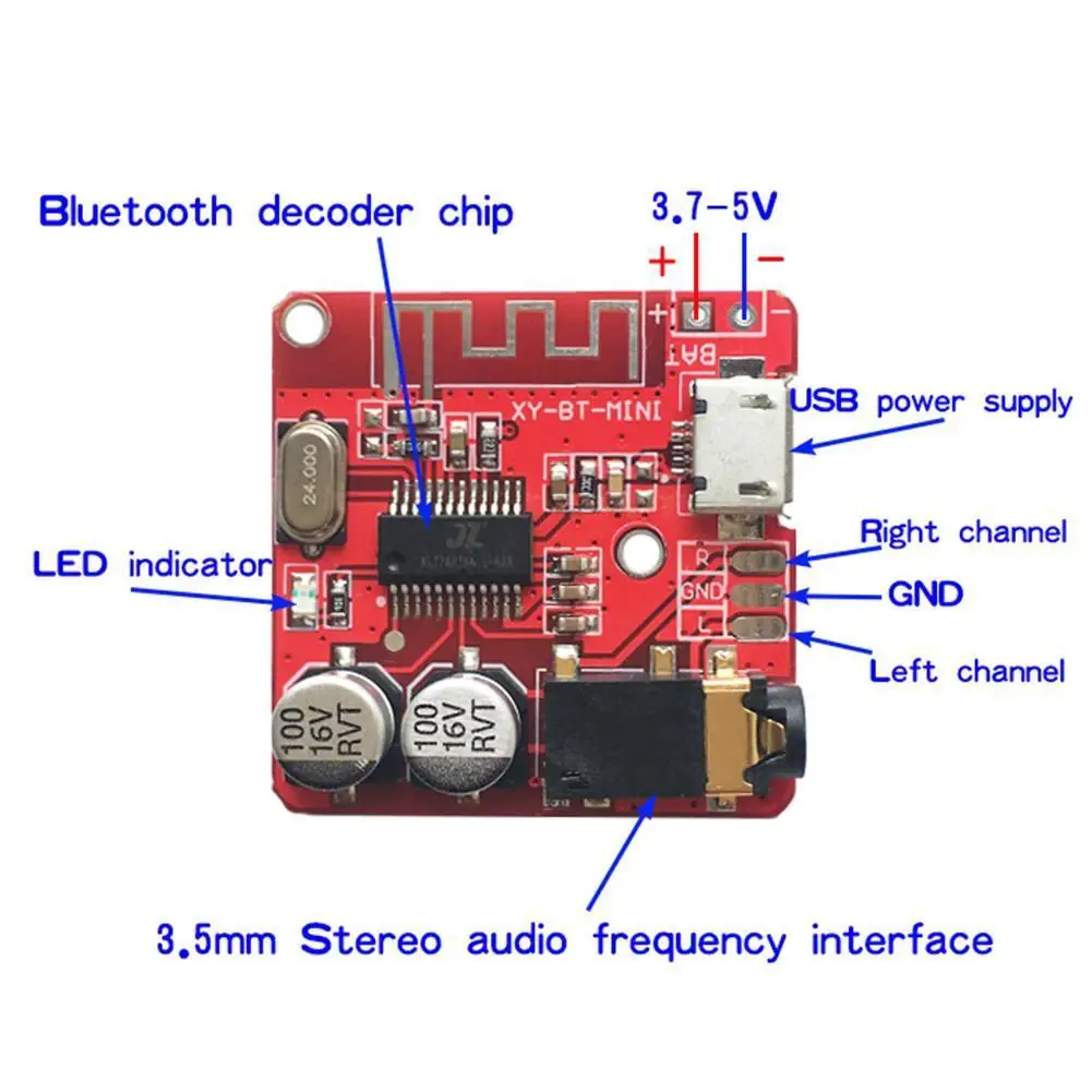 IG-Bluetooth декодер модифицированный Bluetooth 4 1 печатная плата Xy-Bt-Mini прочное