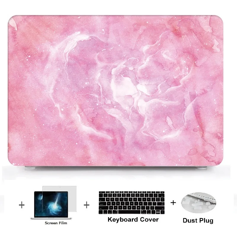 Мраморный чехол для планшета с цветной печатью жесткий Macbook Air 11 13 Pro Retina12 15 дюймов