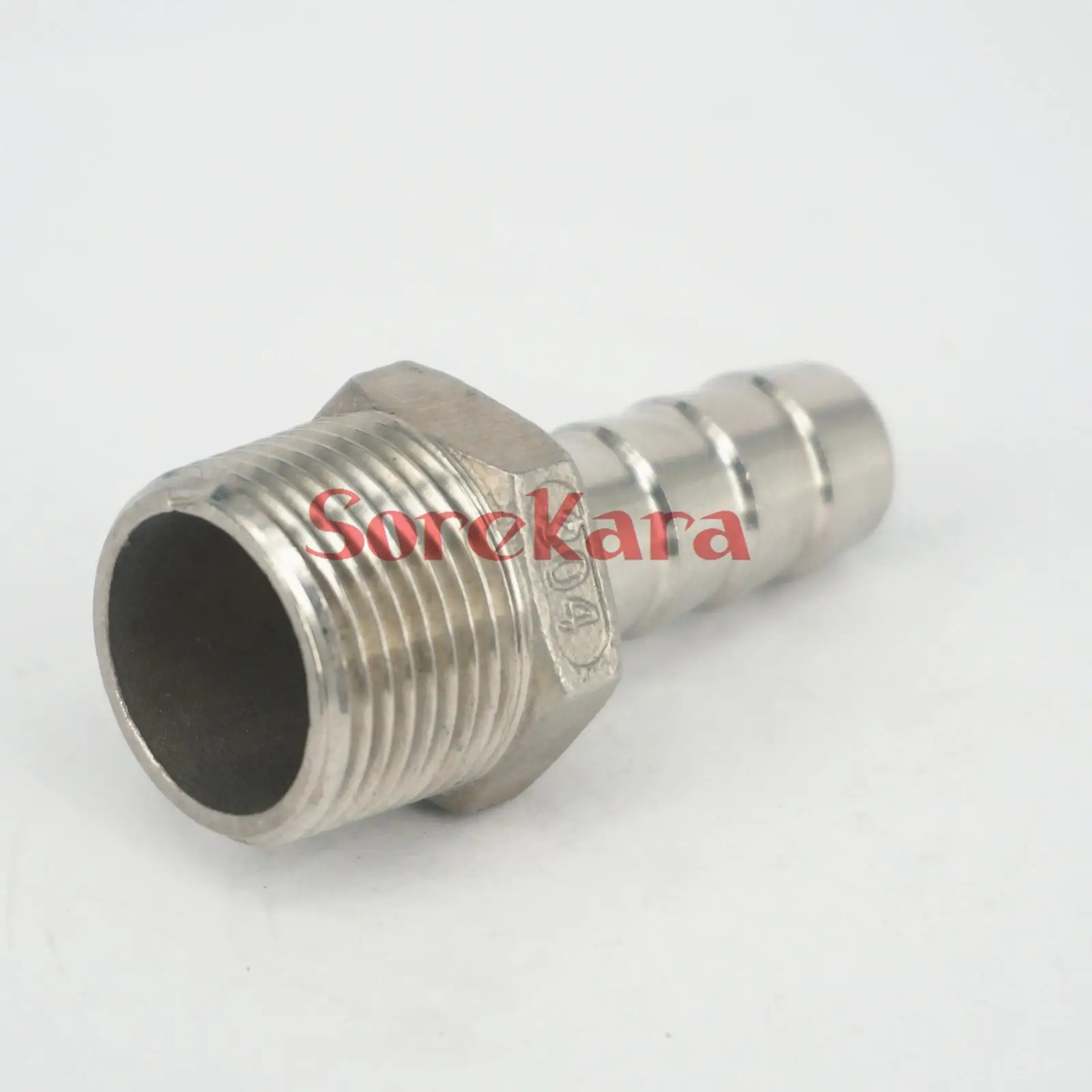 3/8 &quotBSPT Мужской x 10 мм шланг Колючая 304 фитинги из нержавеющей стали хвостовый
