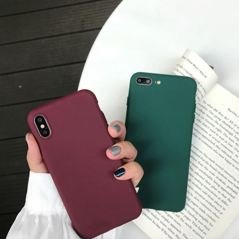 Redwine матовая плотная Мягкие TPU телефон задняя крышка для iphone 7 чехол ультра тонкий