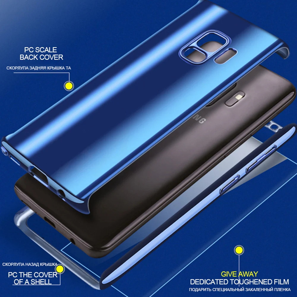 BALMORA для samsung S7 Edge Note8 9 полное покрытие защитный жесткий чехол Galaxy S8 S9 Plus 360 зеркало