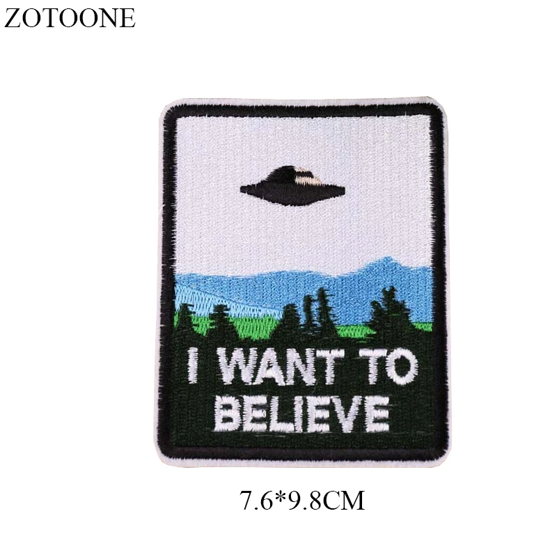 ZOTOONE НЛО чужой патчи для рюкзак одежды с помощью утюга аппликационной вышивкой я