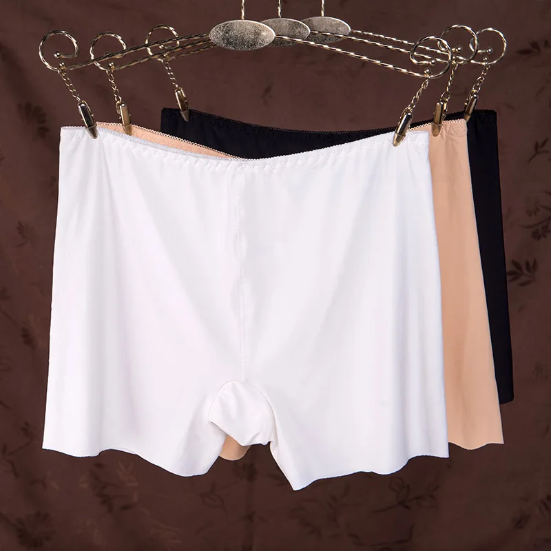 3 шт./лот женские бесшовные шорты из ледяного шелка летние под юбку Дышащие
