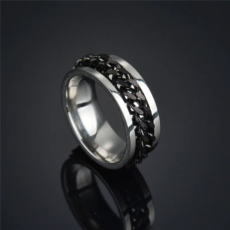 RONGQING 1pcs 2019 Party Rings Fashion Jewelry Stainless Steel chain for women man | Украшения и аксессуары