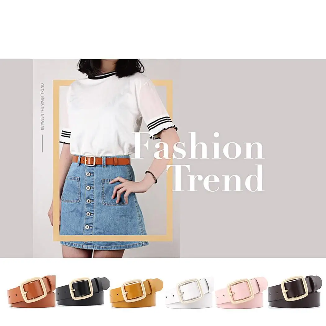 Women Belts Cummerbunds Casual Streetwear Buckle Waistband Belt Adjustable Suitable for Girl Leather Waist | Аксессуары для одежды