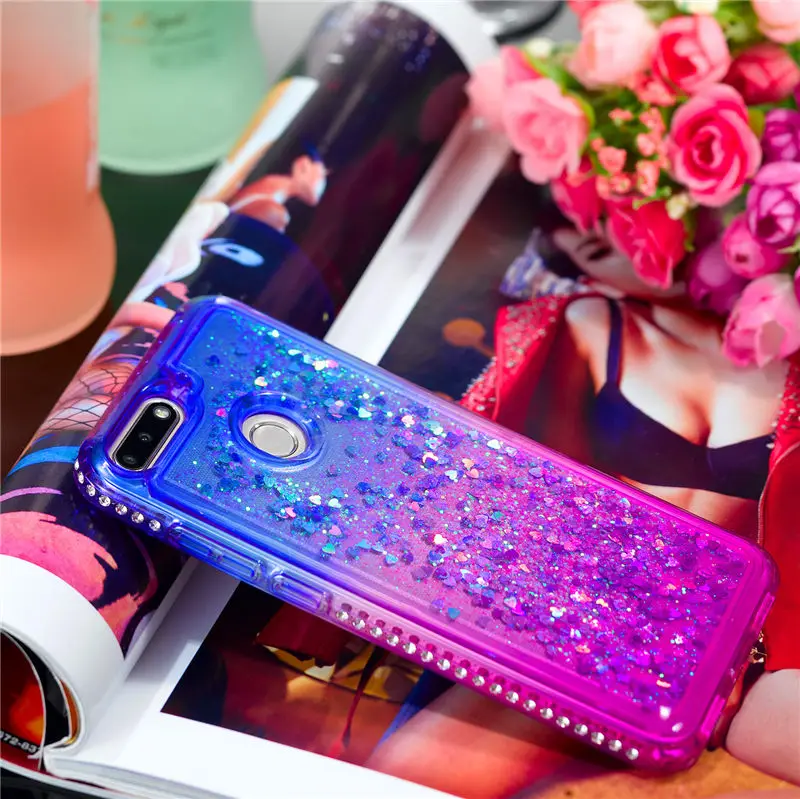 Чехол для телефона Huawei P20 Lite /Nova 3E/ P Smart / Enjoy 7S мягкий ТПУ чехол с блестящими