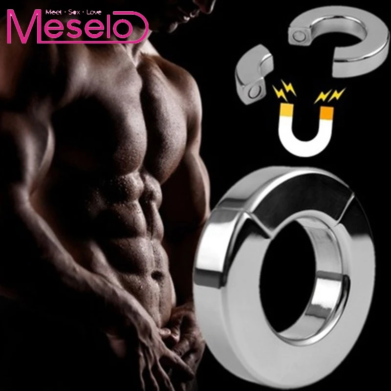 Meselo пенис магнит секс игрушки кольцо для Для мужчин задержки из нержавеющей
