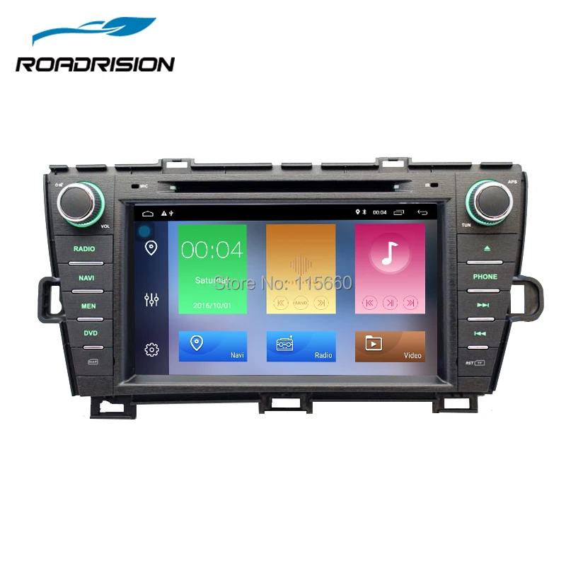 RoadRision 8 &quotAndroid 1 автомобильный DVD мультимедийный плеер для Toyota Prius правостороннее