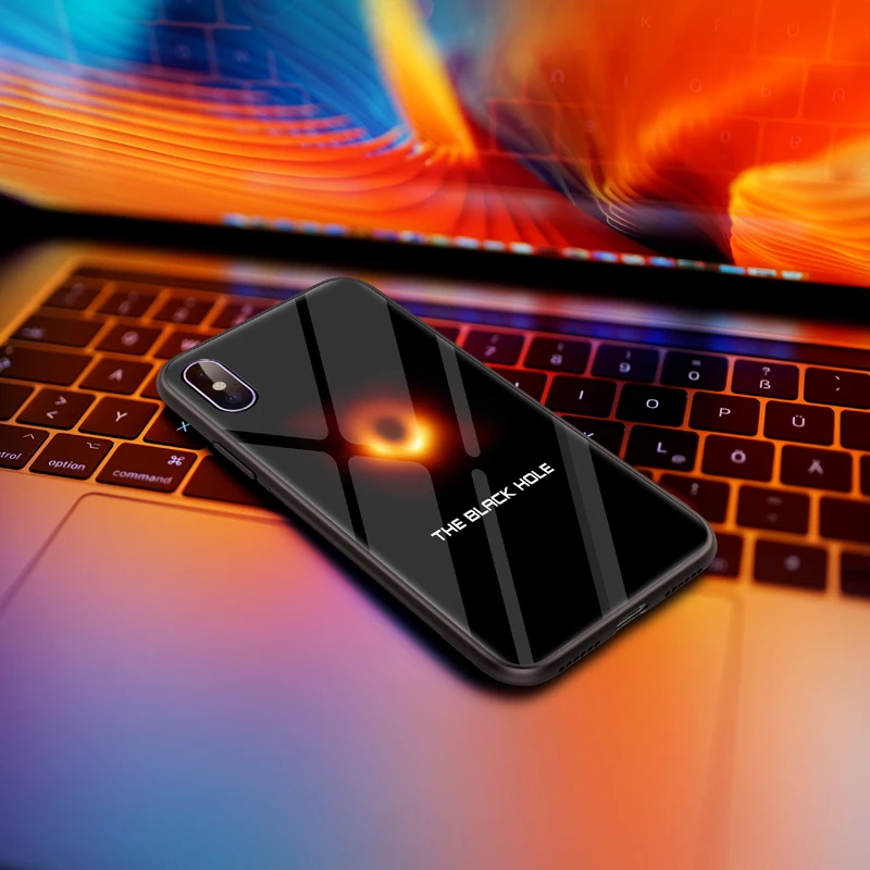 Caseier чехол для телефона iPhone XR XS MAX X Черная дыра 7 8 6 S Plus 5 5S SE черная с крышкой| |