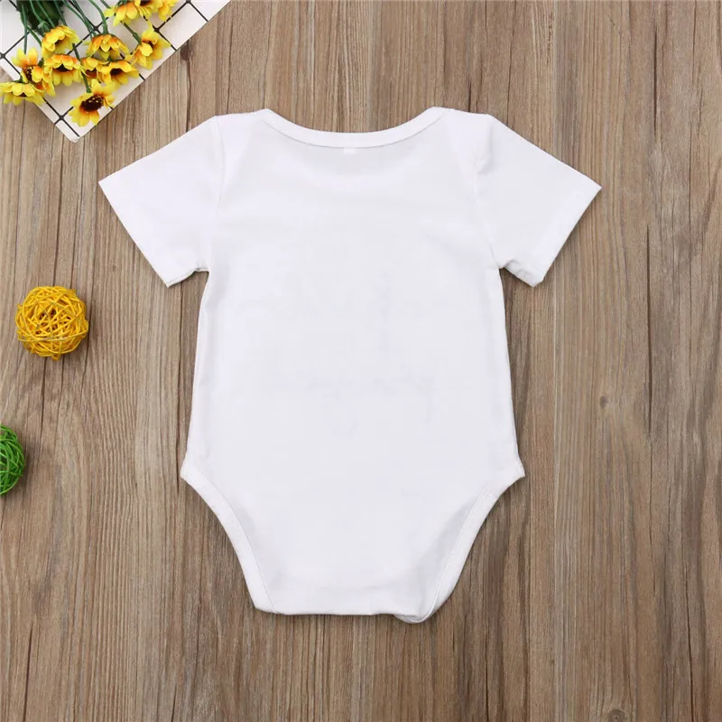Baju Musim Panas Bayi Anak Bayi Baru Lahir Bodysuit Motif Huruf Baju Anak Laki-laki Perempuan Baju Bermain Anak-anak