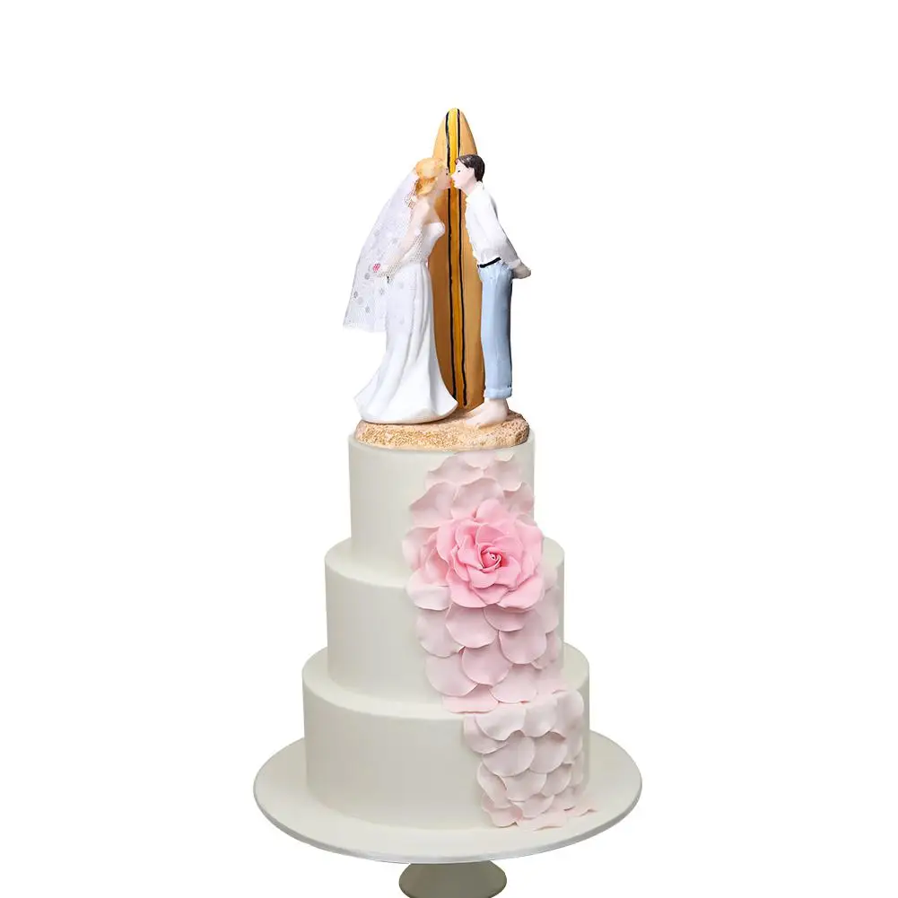 Adeeing невеста жених Виндсерфинг поцелуи свадебный торт Топпер для украшения торта