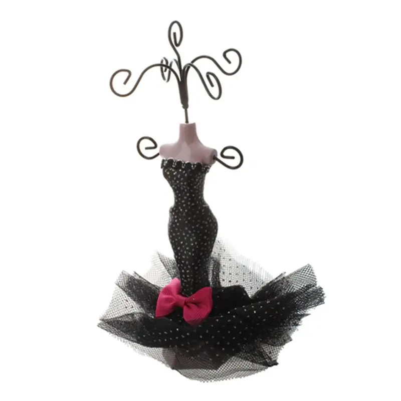 Платье в стиле русалки манекен для ювелирных изделий держатель черный w/розовый