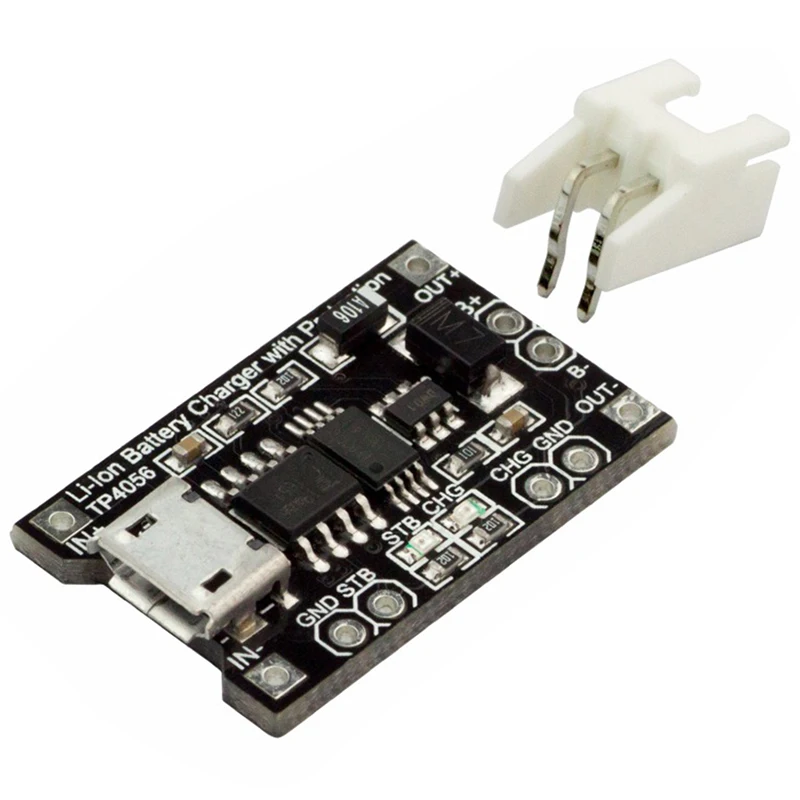 Зарядное устройство RobotDyn Tp4056 Micro usb 18650 Li ion 1 А с разъемом питания и кабелем версии